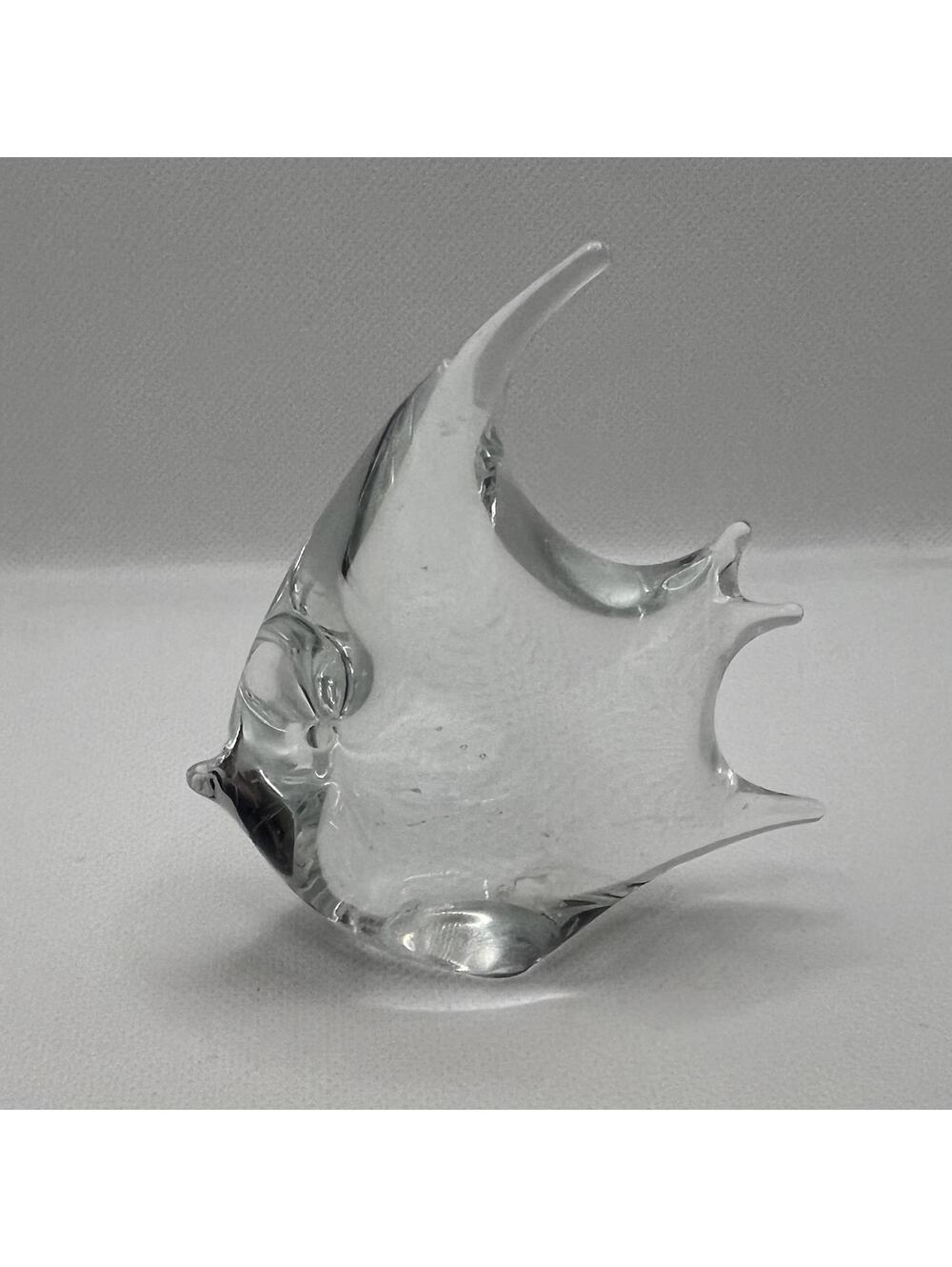 Clear Glass Fish Sculpture Figurine